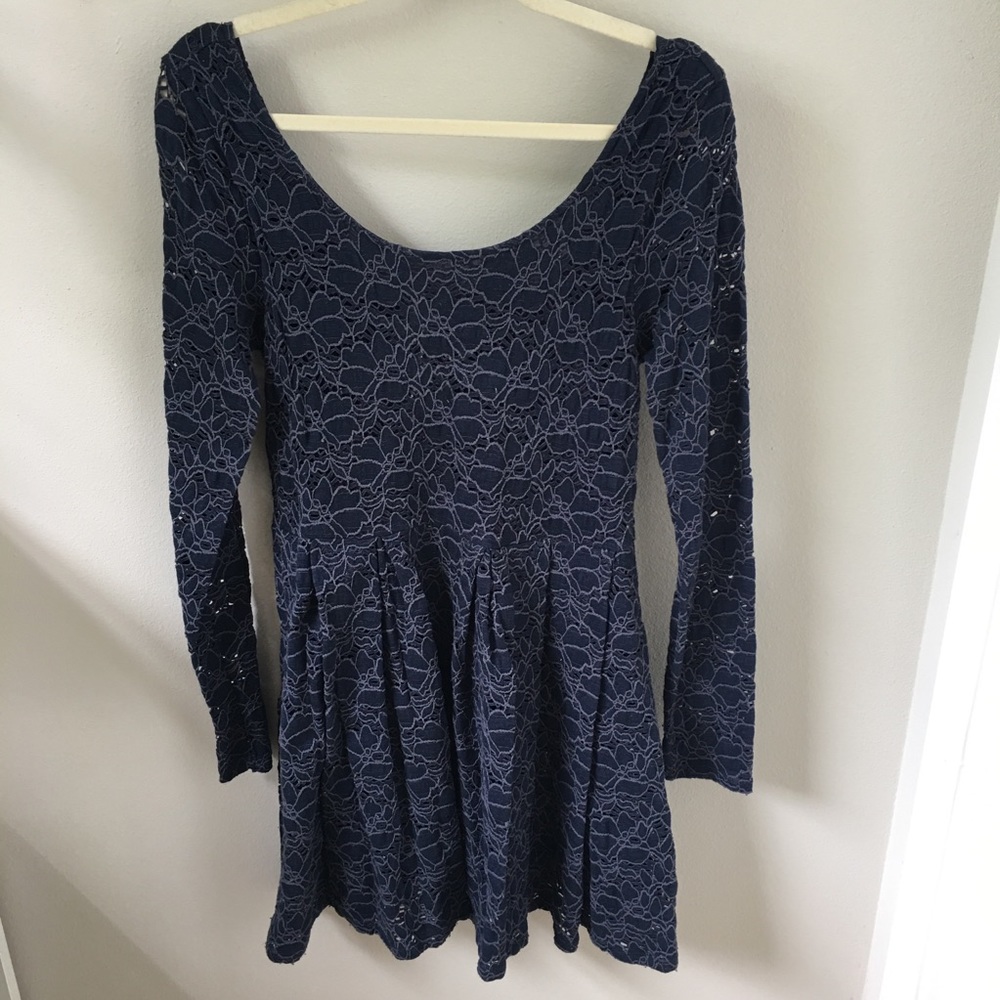 Free People Scoop Back Lace Skater Dress